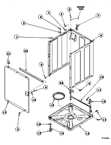 08 - Front Panel, Base Assy And Cabinet Assy parts for Amana Washer LW8303W2 / PLW8303W2A from AppliancePartsPros.com