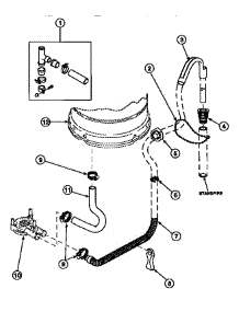 06 - Drain Hose And Siphon Break parts for Amana Washer LW8363L2 / PLW8363L2 B from AppliancePartsPros.com