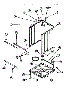 07 - Front Panel, Base Assy And Cabinet Assy parts for Amana Washer LW8363L2 / PLW8363L2 B from AppliancePartsPros.com