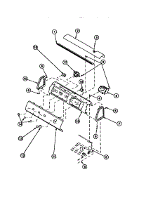 15 - Graphic Panel, Ctrl Mtg Plate And Ctrls parts for Amana Washer LW8413L2 / PLW8413L2 B from AppliancePartsPros.com