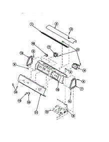 09 - Graphic Panel, Ctrl Mtg Plate And Ctrls parts for Amana Washer LW8413W2 / PLW8413W2 B from AppliancePartsPros.com