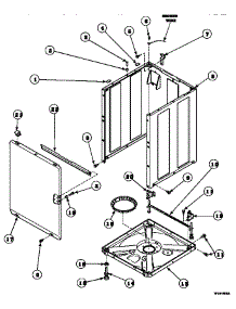 07 - Front Panel, Base Assy And Cabinet Assy parts for Amana Washer LW8413W2B / PLW8413W2 B from AppliancePartsPros.com