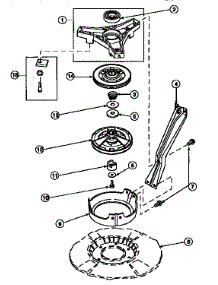 04 - Brg Hsg / Brake Pulley & Pivot Dome parts for Amana Washer LW8463W2 / PLW8463W2 B from AppliancePartsPros.com