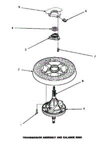 17 - Transmission Assy & Balance Ring parts for Amana Washer LW8463W2 / PLW8463W2 A from AppliancePartsPros.com