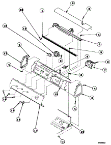 09 - Graphic Panel, Ctrl Mtg Plate And Ctrls parts for Amana Washer LW8463W2 / PLW8463W2 from AppliancePartsPros.com