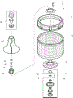 01 - Agitator, Drive Bell, Washtub And Hub