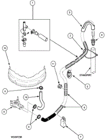 04 - Drain Hose And Siphon Break parts for Amana Washer LWA40AL2 / PLWA40AL2 from AppliancePartsPros.com