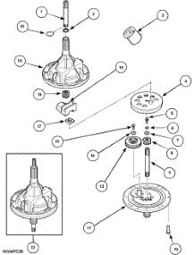 11 - Transmission Assembly parts for Amana Washer LWA40AL2 / PLWA40AL2 from AppliancePartsPros.com