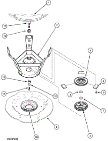 12 - Weldment / Bearing Assy And Brake / Pulley parts for Amana Washer LWA40AL2 / PLWA40AL2 from AppliancePartsPros.com