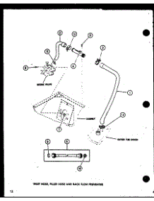 02 - Inlet Hose parts for Amana Washer LWD352 / P1110507W W from AppliancePartsPros.com