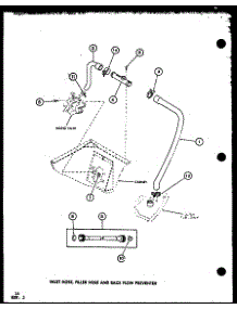 02 - Inlet Hose parts for Amana Washer LWD450 / P7762108W W from AppliancePartsPros.com