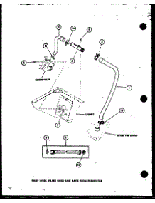 02 - Inlet Hose parts for Amana Washer LWD553 / P7762116W W from AppliancePartsPros.com
