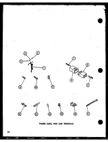 08 - Power Cord parts for Amana Washer LWD553 / P7762116W W from AppliancePartsPros.com