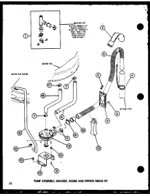 09 - Pump Assy parts for Amana Washer LWD553 / P7762116W W from AppliancePartsPros.com