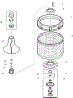 01 - Agitator, Drive Bell, Washtub And Hub