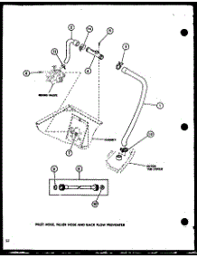 02 - Inlet Hose parts for Amana Washer LWD973 / P7804718W from AppliancePartsPros.com