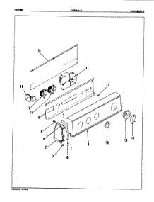 02 - Control Panel (Orig. Rev. A) parts for Norge Washer LWK206W from AppliancePartsPros.com