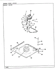 02 - Base & Drive (Rev. K-P) parts for Norge Washer LWL203A from AppliancePartsPros.com