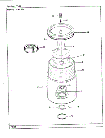 12 - Tub (Rev. K-P) parts for Norge Washer LWL203A from AppliancePartsPros.com