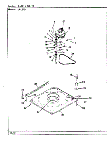 03 - Base & Drive (Rev. J-N) parts for Norge Washer LWL203AC from AppliancePartsPros.com