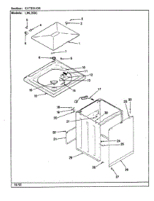 09 - Exterior (Rev. J-N) parts for Norge Washer LWL203AC from AppliancePartsPros.com