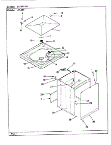 08 - Exterior (Rev. K-P) parts for Norge Washer LWL203W from AppliancePartsPros.com