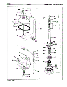 11 - Transmission & Related Parts (Rev. A-D) parts for Norge Washer LWL203W from AppliancePartsPros.com