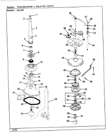 12 - Transmission & Related Parts (Rev. K-P) parts for Norge Washer LWL203W from AppliancePartsPros.com
