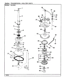 14 - Transmission & Related Parts (Rev. J-N) parts for Norge Washer LWL203WC from AppliancePartsPros.com