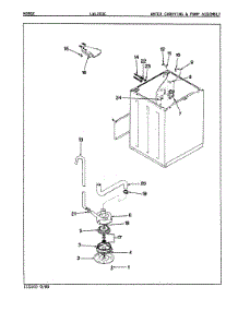 22 - Water Carrying & Pump Assy. (Rev. A-D) parts for Norge Washer LWL203WC from AppliancePartsPros.com