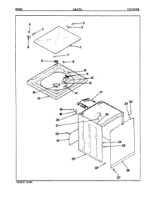 07 - Exterior (Orig. Rev. A-D) parts for Norge Washer LWL253W from AppliancePartsPros.com