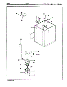 17 - Water Carrying & Pump Assy. (Rev. E-F) parts for Norge Washer LWL253W from AppliancePartsPros.com