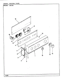 04 - Control Panel (Rev. G-L) parts for Norge Washer LWL263H from AppliancePartsPros.com