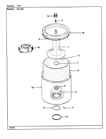 08 - Tub (Rev. G-L) parts for Norge Washer LWL263H from AppliancePartsPros.com