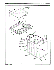 05 - Exterior (Rev. E-F) parts for Norge Washer LWL263W from AppliancePartsPros.com