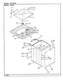 06 - Exterior (Rev. G-L) parts for Norge Washer LWL263W from AppliancePartsPros.com