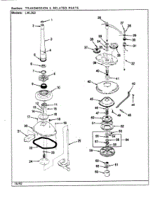 08 - Transmission & Related Parts (Rev. G-L) parts for Norge Washer LWL263W from AppliancePartsPros.com