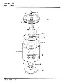 07 - Tub parts for Norge Washer LWM201A from AppliancePartsPros.com