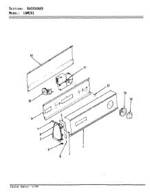 03 - Control Panel parts for Norge Washer LWM201W from AppliancePartsPros.com