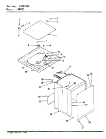 05 - Exterior parts for Norge Washer LWM201W from AppliancePartsPros.com