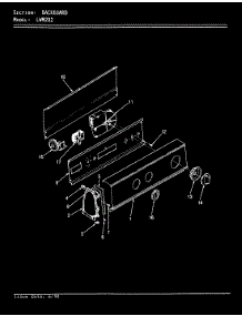 04 - Control Panel (Rev. A-D) parts for Norge Washer LWM202A from AppliancePartsPros.com