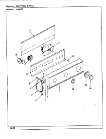06 - Control Panel (Rev. H-M) parts for Norge Washer LWM202A from AppliancePartsPros.com