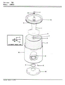 11 - Tub (Rev. E-G) parts for Norge Washer LWM202A from AppliancePartsPros.com