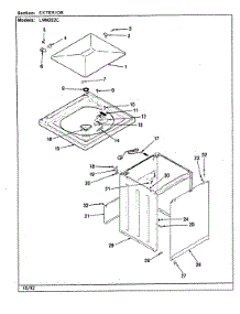 07 - Exterior (Rev. E-J) parts for Norge Washer LWM202AC from AppliancePartsPros.com