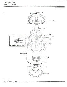 10 - Tub (Rev. A-D) parts for Norge Washer LWM202HC from AppliancePartsPros.com