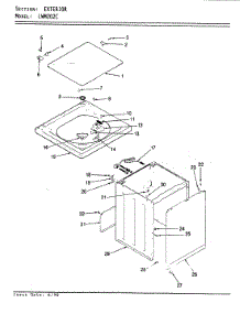 07 - Exterior (Rev. A-D) parts for Norge Washer LWM202WC from AppliancePartsPros.com