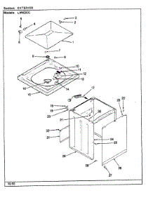 08 - Exterior (Rev. K) parts for Norge Washer LWM202WC from AppliancePartsPros.com