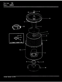 16 - Tub (Rev. A-D) parts for Norge Washer LWM204H from AppliancePartsPros.com