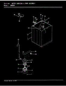 19 - Water Carrying & Pump Assy. (Rev. A-D) parts for Norge Washer LWM204H from AppliancePartsPros.com