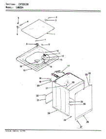 10 - Exterior (Rev. E-F) parts for Norge Washer LWM204W from AppliancePartsPros.com
